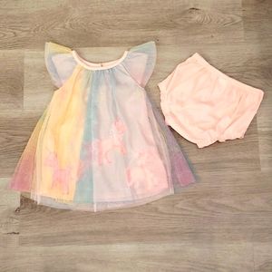 NWOT Unicorn rainbow dress